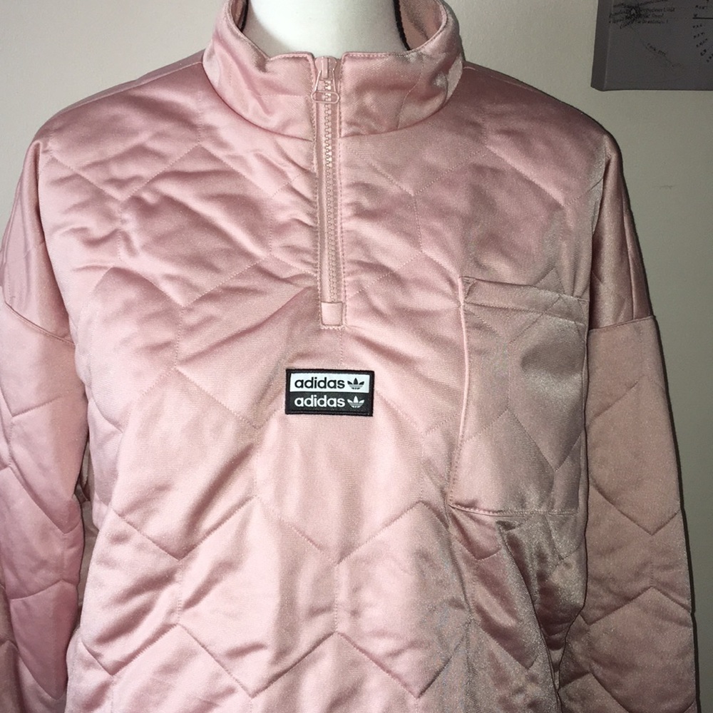 Adidas Pink Cropped Sweater NEW - Picture 3 of 6
